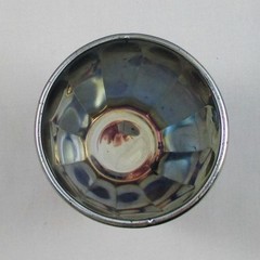 NORTHWOOD ENAMELED GROUND CHERRIES BLUE CARNIVAL GLASS TUMBLER RED CHERRIES