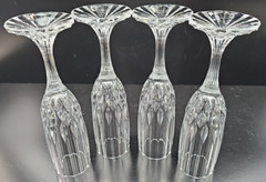 (4) Cristal D’Arques Bretagne Fluted Champagne Set Vintage Crystal Cut Stemware