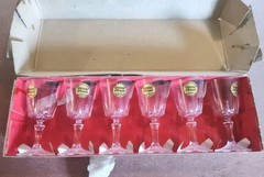 VTG Cristal D’Arques Durand Versailles Cordial Liqueur Glasses Set of 6 NOS Box