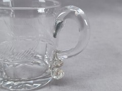 19th Century Pittsburgh Cut Blaze Pattern Handled Whiskey Taster Circa 1840 A