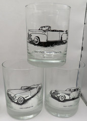 Vintage Rock/Drinking Glasses Classic Cars High Ball Rocks Cocktail Set of 6