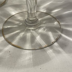 4 Tiffin Franciscan Melrose Champagne Margarhitta Glasses Gold Encrusted Rim
