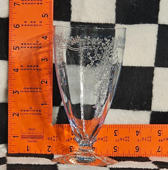 BEAUTIFUL VINTAGE Fostoria June Azure Blue 4 3/8″ Footed 5 oz. Glass (CHIPPED)