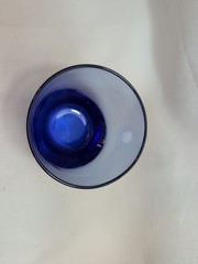 Vintage Libbey 12 oz. Flat Tumbler Lowball Flare Blue Mediterranean