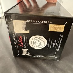 Lolita NIB The Candle Collection Martini Glass Frosty’s Going Down Snowman