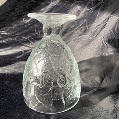 OPTIC PASABAHCE TURKEY CIRCLE OF ART GLASS 3D RAISED FRUIT COCKTAIL GLASS