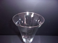 Set of 3 Crystal Water Goblets with Platinum Trim 12 oz. 6 7/8″ T. & 4″ W.