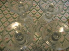 4 CASABLANCA 6 1/4″ Paneled Wine Goblet Set Pasabahche Palax Turkey EUC LotA