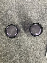 Vintage Lot Of 2 Circleware Purple Amethyst Plum Optic Block Glasses