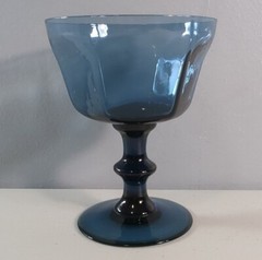 SET of 1 Vintage LENOX Crystal Antique Dark Blue Champagne Tall Sherbet Glass
