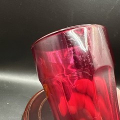 4 Jewel Color Pasabahce Palaks Juice Glasses Rainbow Drinking Tumbler. Vintage