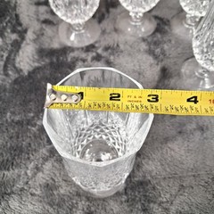 Vintage Set Of 6 Cristal D’Arques Durand Crystal Cordial Tea Goblets