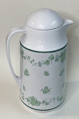 Corelle Callaway Green Ivy Thrermos Beverage Dispenser 11.5″ tall – Sold As Is