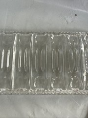 ECHT BLEIKRISTALL CRYSTAL Butter Relish Dish Plate Vintage Antique (box14)