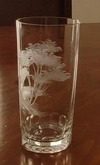 Queen Lace Crystal Kenyan African Lion 5.5″ Highball Tumbler Glass