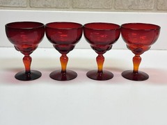 New Martinsville Moondrops Wine Glasses