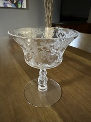 Cambridge Chantilly Etch 6.25″ Cocktail /Sherry Stemware Glass, Martha Stem
