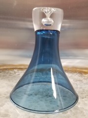 Artland 2000 Bar Glass * Blue Cordial/Shot/Martini * Bubble in Base 4.25″ * 0470