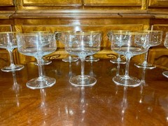Set of 35 Lenox Crystal Glasses Intrigue Gold Trim 12 Wine 12 Water 11 Champaign