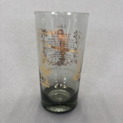 Vintage Zodiac Smoky Highball Glass Tumbler Set of 3 Aquarius Libra Scorpio