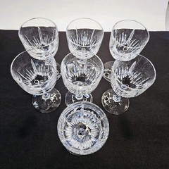 7 Gorham Nachtmann W. Germany Full Leaded Crystal 5.75″ Smaller Wine Glasses