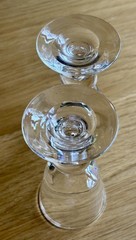 2 Steuben 7877 4.5″ Teardrop Baluster Cordial Glasses George Thompson 1940