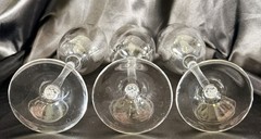 Lenox Ariel~Clear Crystal 8 1/4″ Water Goblets~Platinum Rim~Set of 3