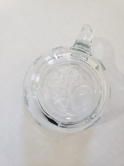 VTG 70s Anchor Hocking Savannah Clear Coffee Tea Punch Cups Floral Glass W Hooks