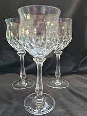 3 Mikasa Crystal Normandy Water Goblets