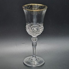 Royal Crystal Aurea Water Glasses 8″ Italy romantic elegance grecian drape gold
