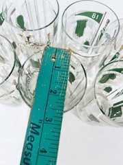 7 Vtg Golf themed MCM highballs, gilted Gold, Green And White, 5 5/8” (Read)