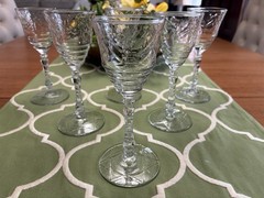 Libbey Rock Sharpe Arctic Rose Goblets 6-3/4”H (6-Total)