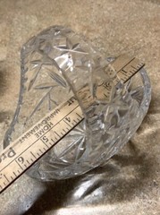 Vintage Heavy Cut Crystal Glass Dish Foot Bowl , Basket – Lot Of 2