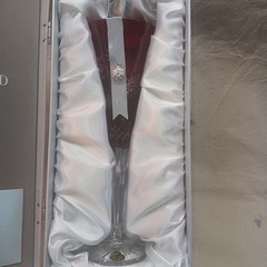 WATERFORD CRYSTAL SNOWFLAKE WISHES «JOY» RUBY CASED FLUTE, 2011 LIMITED ED NIB