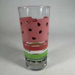 Set Of 4 Water Glasses With Watermelon & Ants Picnic Style