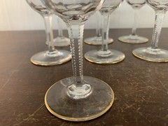 6 Wine Glasses Cooked Model Beethoven Saint Louis Crystal (Per Glass Price)