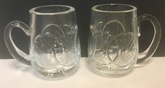 Waterford Crystal RARE PAIR GIFTWARE 14Ounce Tankards Mugs Cups