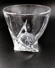 (4) MIKASA CRYSTAL~»Motion» Twist Base~Double Old Fashion Glasses~3.75″~PRISTINE