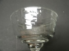 LIBBEY ROCK SHARPE ARCTIC ROSE STEM SET 6 COCKTAIL OR LIQUOR STEMS 5 3/4″ H