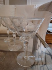 Libbey Carlton Dots 6” Sherbet/Champagne 12