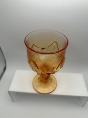 Vintage Tiffin Franciscan Cabaret 6” Water Goblet in Persimmon/Orange Glass. D3