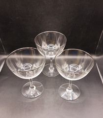 Set of 3 VTG Lenox Montclair with Platinum Trim Champagnes/Tall Sherbets 5-1/4″