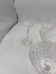 Libbey Rock Sharpe Buckingham 1008 Stem 5 5/8” Liquor Cocktail Goblet Lot Of 11