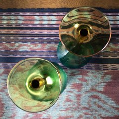 Wine Glass Kiriko Engraved on the glass #28 8.5x17cm/3.34×6.69″ set of 2 Wine