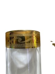 Gold Rim Italian Handcrafted Glasses Set Of Four In Decorative Box