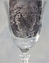 Fostoria Meadow Rose Etched Crystal Stemware 5 3/8″ tall