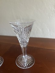 Libbey Strawberry Diamond Brilliant Cut Glass Set Of 3