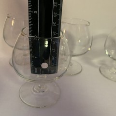 Brandy Snifters Cognac Scotch Bourbon Clear Glass Set of 4 Footed VTG Unbranded