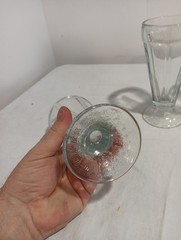 Lot Of 4. Straight Soda Milkshake Parfait Glasses Ribbed Pattern. Mexico. 7″.
