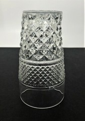 4 Anchor Hocking Wexford Beverage Tumblers 11oz Diamond 5 1/2″ Drinking Glasses